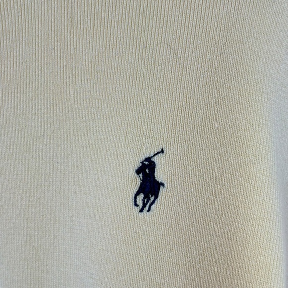 Polo by Ralph Lauren 100% Yellow Cotton Long Sleeve Crew Neck Sweater L - Picture 5 of 10
